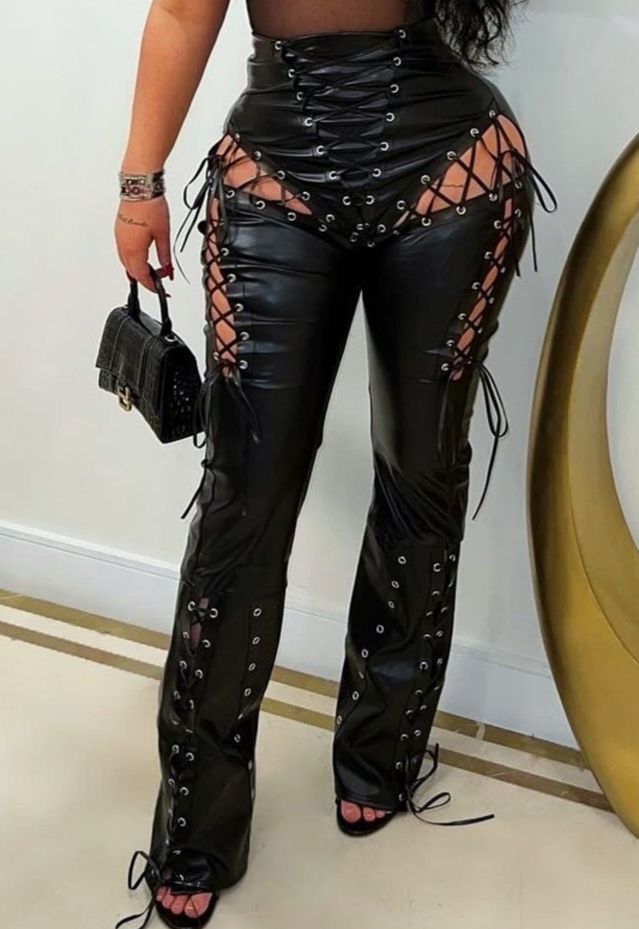 Blueprint Laced PU Pants