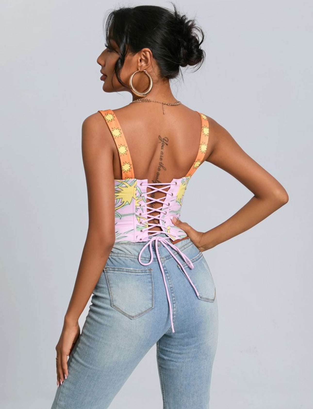 GIANNA PRINTED CORSET TOP