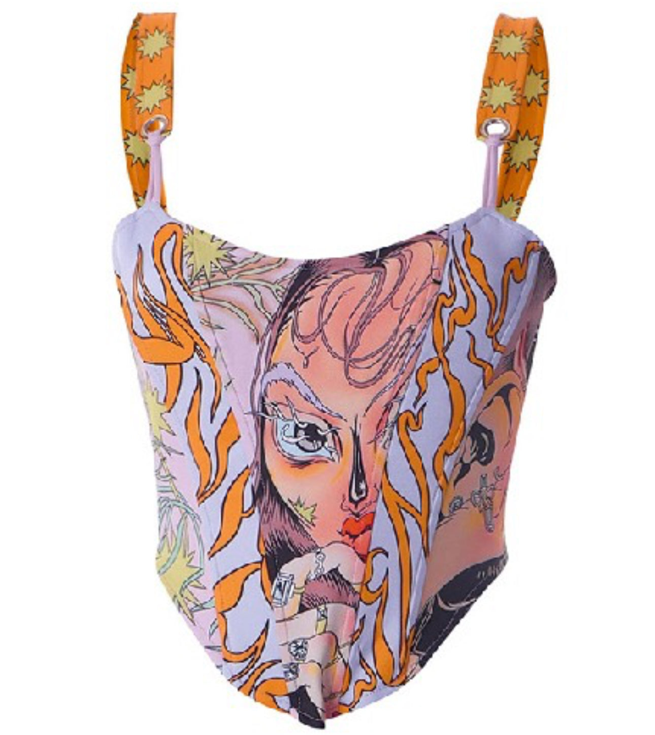 GIANNA PRINTED CORSET TOP