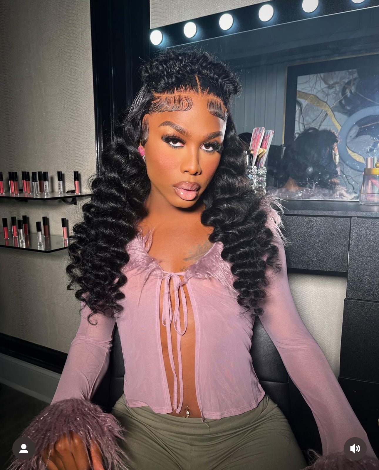 Baby Spice Fur Trim top