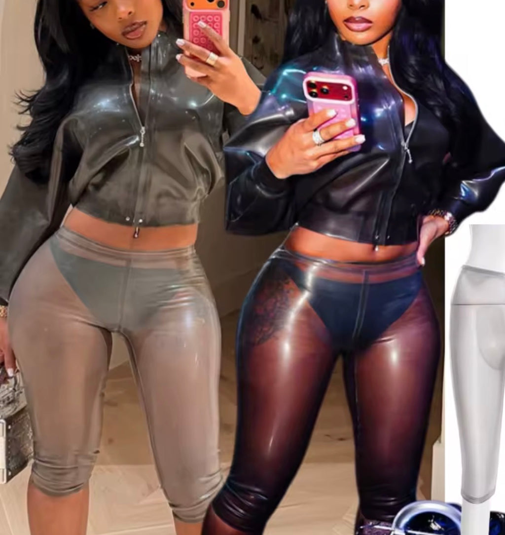 Mesh Capri Pants