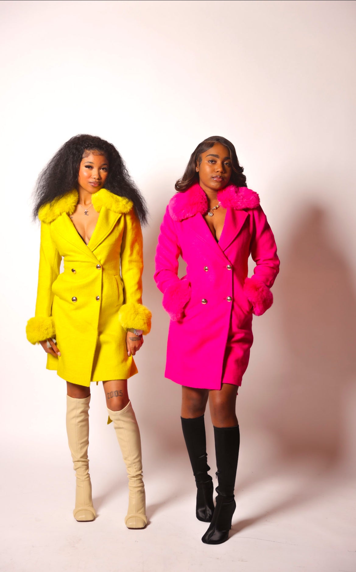 Rich Auntie Fur Trim Coat
